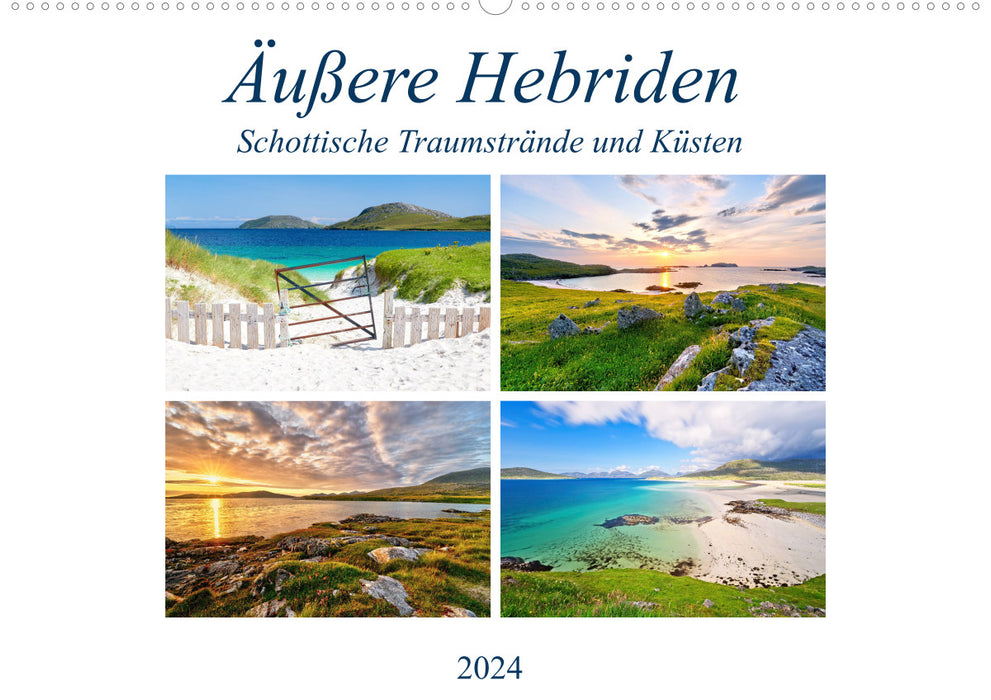 Äußere Hebriden - Schottische Traumstrände und Küsten (CALVENDO Wandkalender 2024)