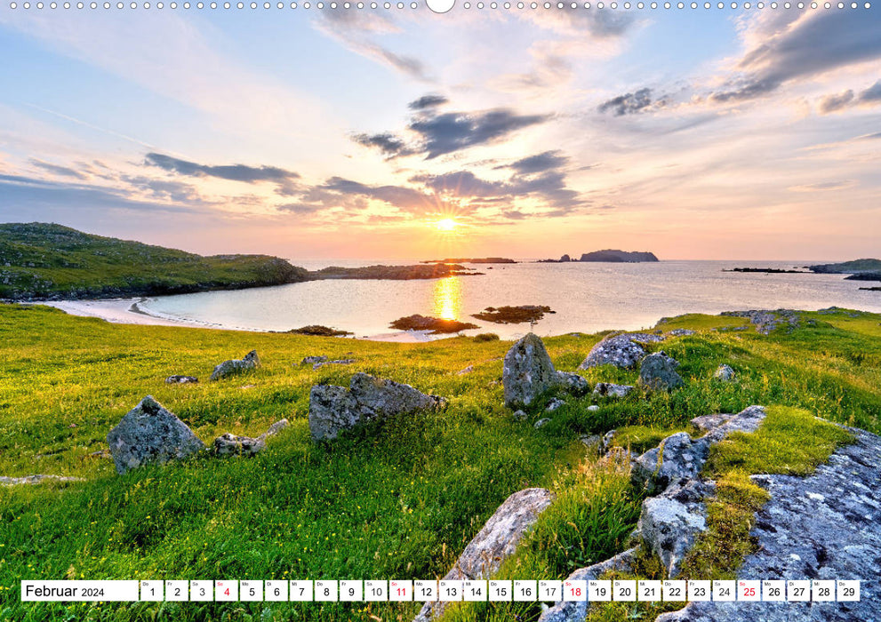Outer Hebrides - Scottish dream beaches and coasts (CALVENDO Premium Wall Calendar 2024) 
