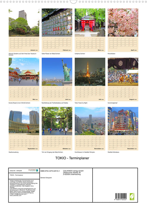 Tokio - Terminplaner (CALVENDO Wandkalender 2024)
