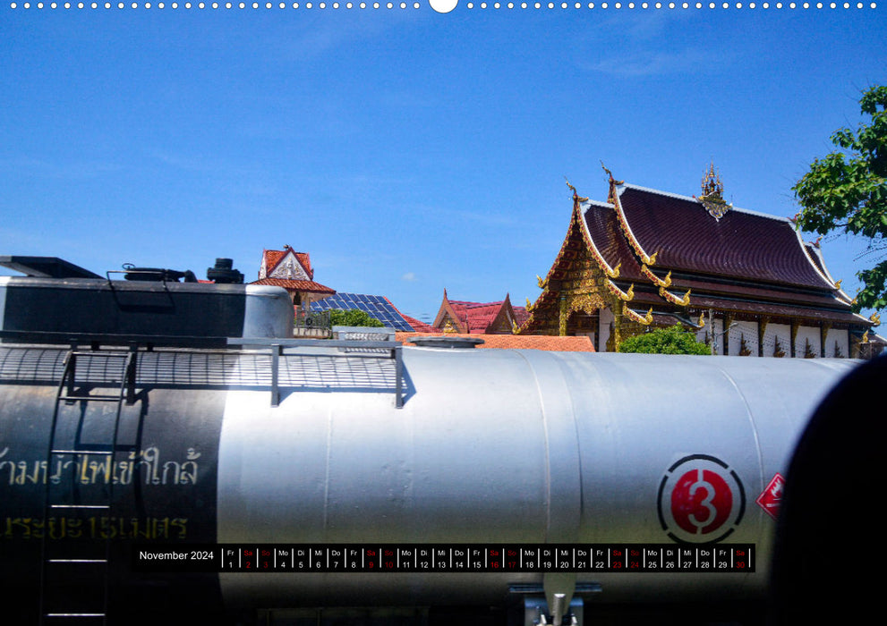 Mit dem Zug durch Thailand von Ralf Kretschmer (CALVENDO Wandkalender 2024)