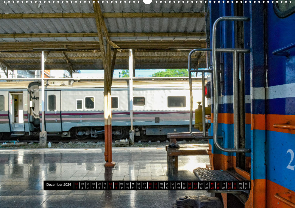 By train through Thailand by Ralf Kretschmer (CALVENDO Premium Wall Calendar 2024) 