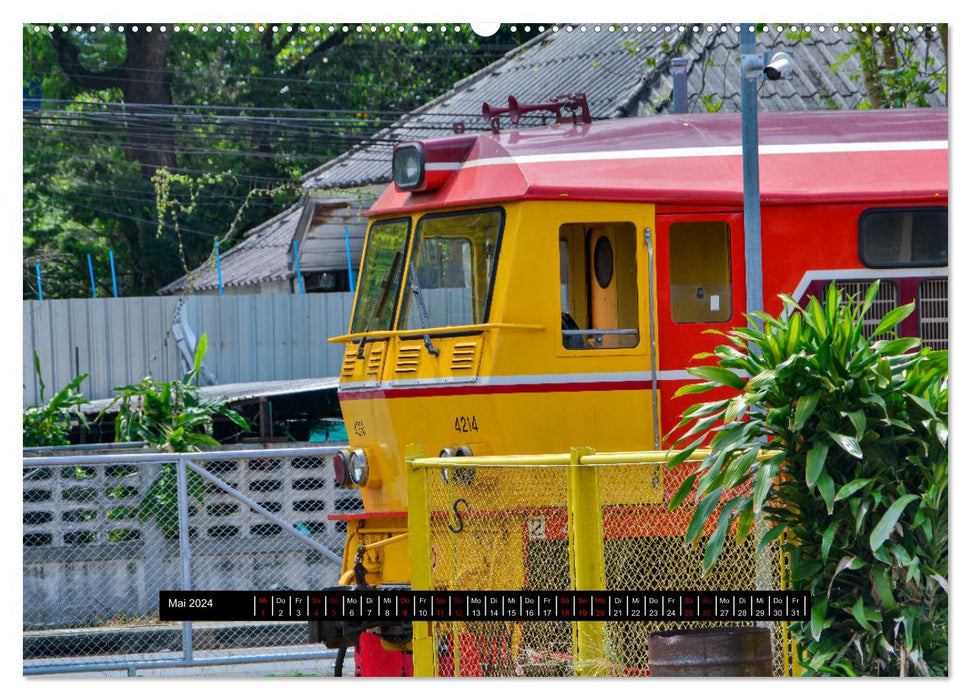 By train through Thailand by Ralf Kretschmer (CALVENDO Premium Wall Calendar 2024) 