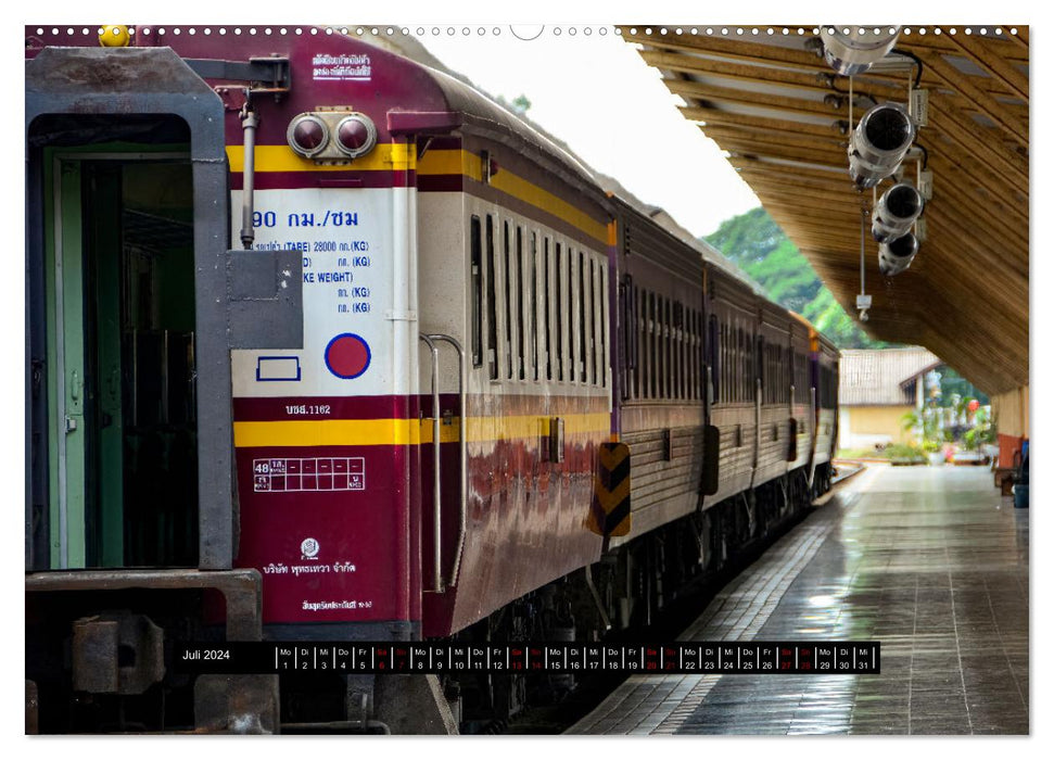 Mit dem Zug durch Thailand von Ralf Kretschmer (CALVENDO Premium Wandkalender 2024)