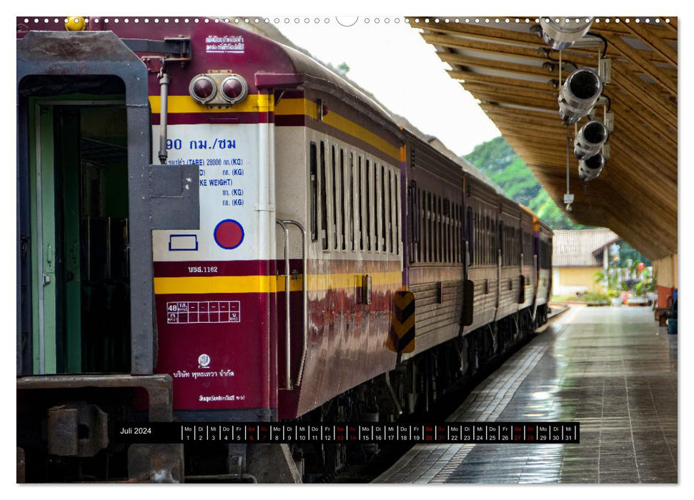 By train through Thailand by Ralf Kretschmer (CALVENDO Premium Wall Calendar 2024) 