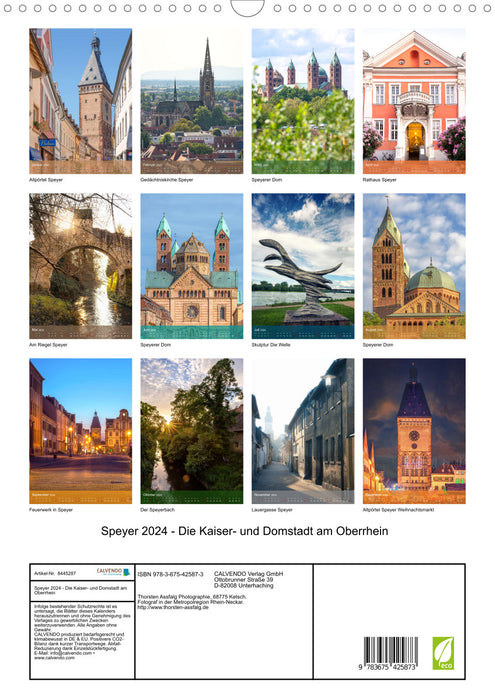 Speyer 2024 - The imperial and cathedral city on the Upper Rhine (CALVENDO wall calendar 2024) 