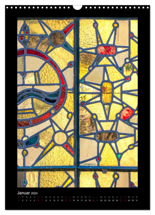 Church window - sacred glass art (CALVENDO wall calendar 2024) 