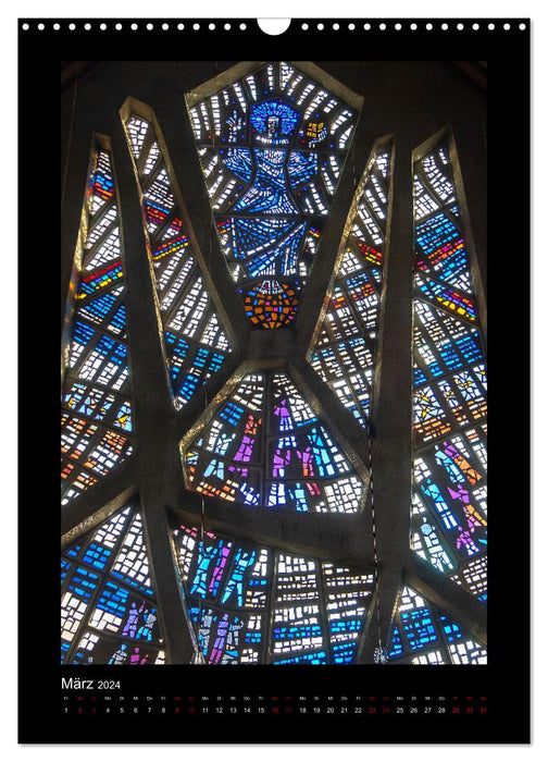 Church window - sacred glass art (CALVENDO wall calendar 2024) 