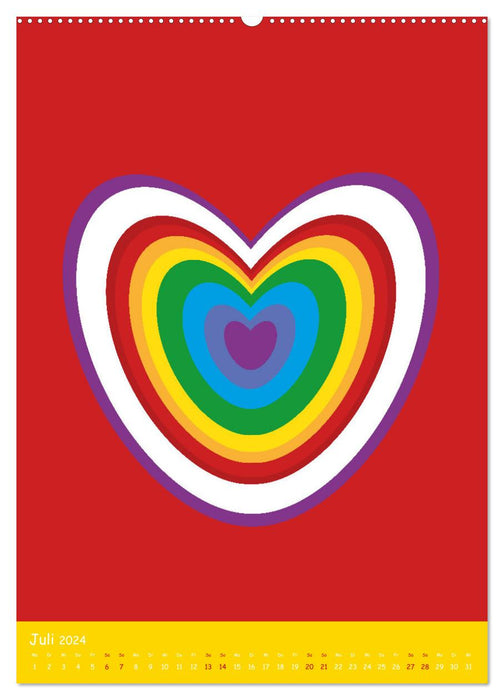 Herz und noch mal Herz (CALVENDO Premium Wandkalender 2024)