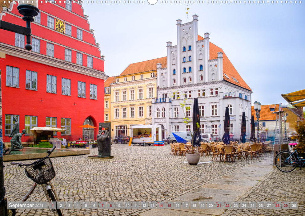Ein Blick auf die Hansestadt Greifswald (CALVENDO Premium Wandkalender 2024)
