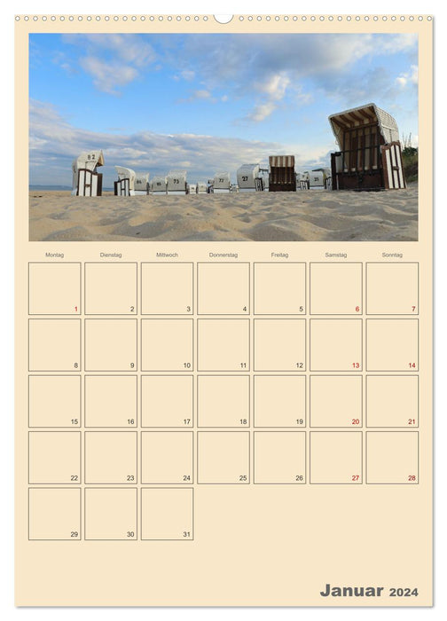 Usedom Ostsee - Terminplaner (CALVENDO Premium Wandkalender 2024)
