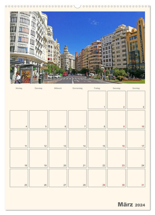 Valence - Planificateur de rendez-vous Barcelone (Calvendo Premium Wall Calendar 2024) 