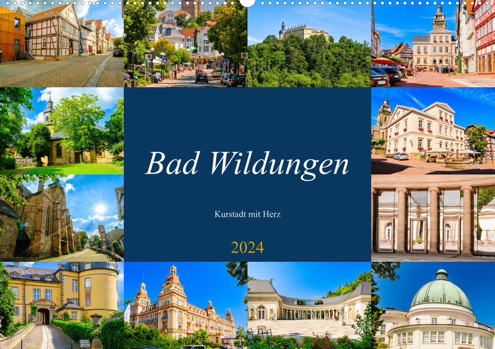 Bad Wildungen, ville thermale au cœur (calendrier mural CALVENDO 2024) 