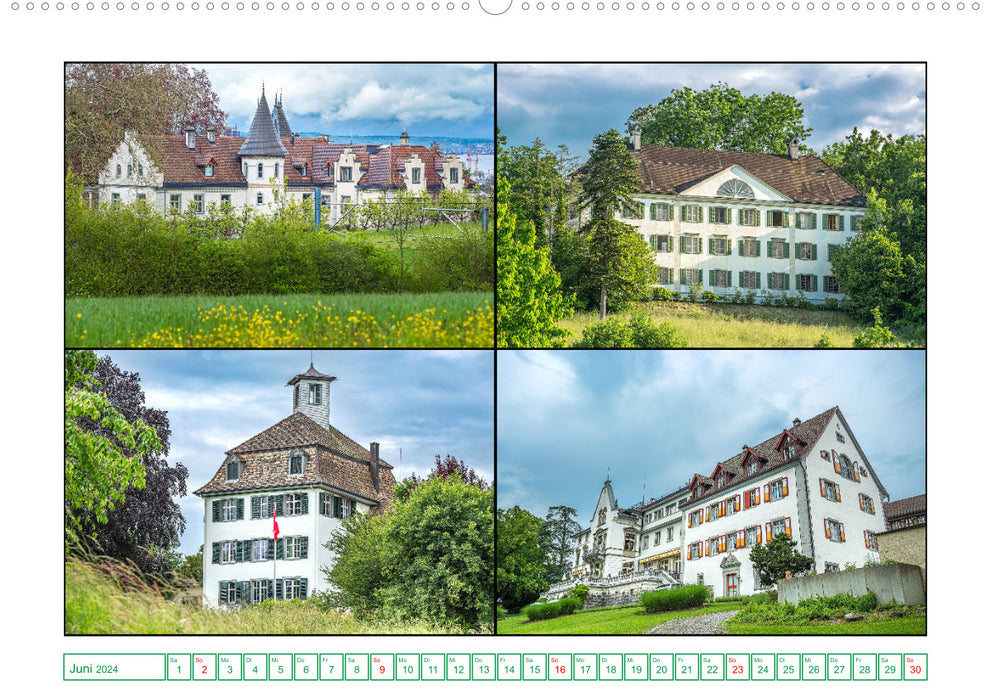 Palaces and fortresses in northern Switzerland (CALVENDO wall calendar 2024) 