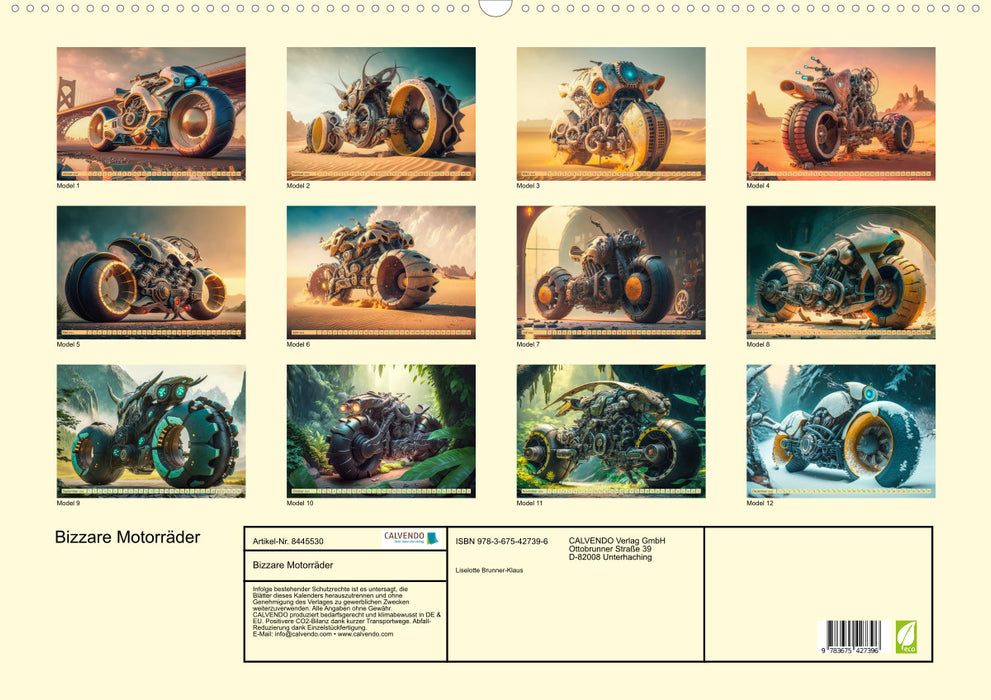 Bizzare Motorcycles (CALVENDO Wall Calendar 2024) 