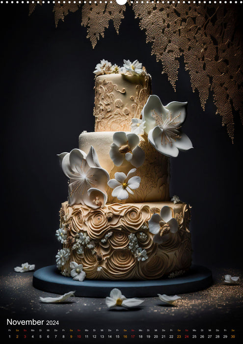 Un gâteau pour le mariage (Calendrier mural CALVENDO Premium 2024) 