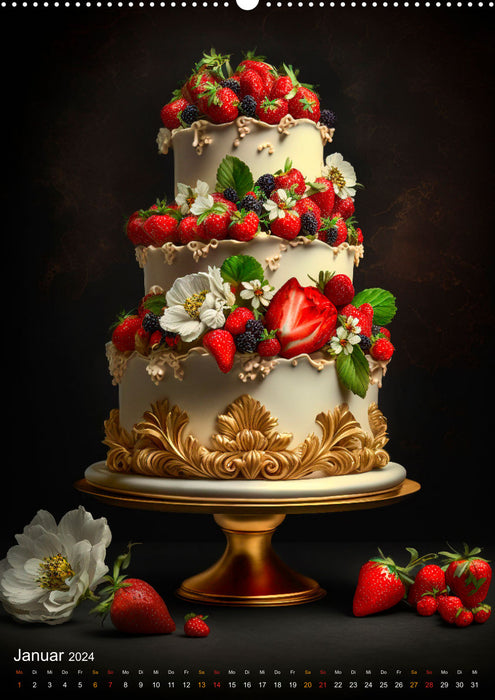 A cake for the wedding (CALVENDO Premium Wall Calendar 2024) 