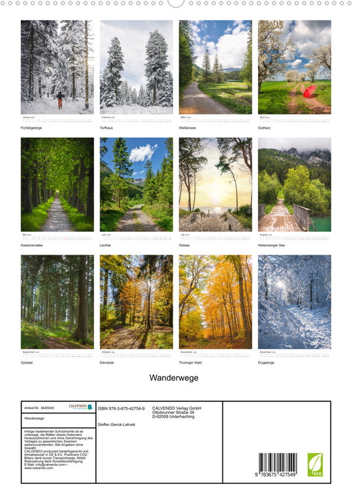 Hiking trails (CALVENDO Premium Wall Calendar 2024) 