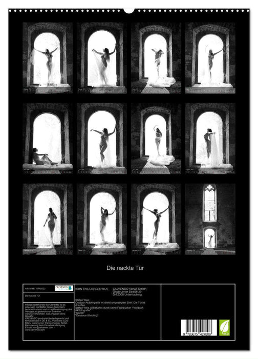 Die nackte Tür - Outdoor Aktfotografie in schwarzweiß (CALVENDO Premium Wandkalender 2024)
