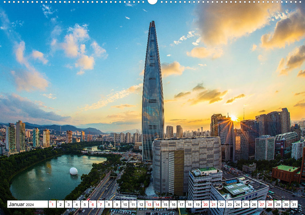 Skylines of the most beautiful metropolises worldwide (CALVENDO wall calendar 2024) 