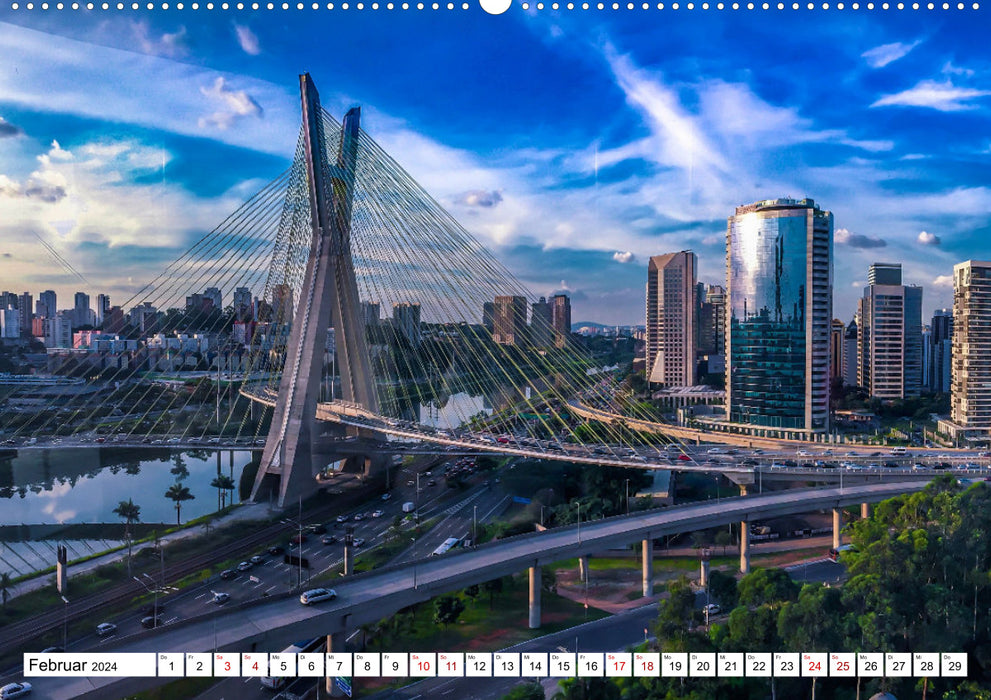 Skylines der schönsten Metropolen weltweit (CALVENDO Wandkalender 2024)
