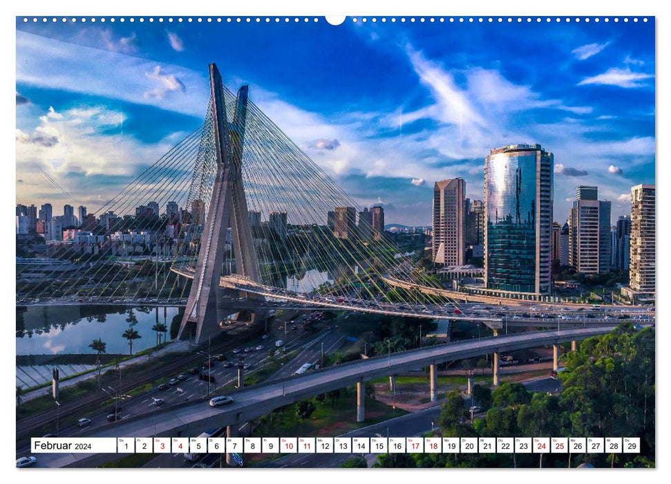 Horizons des plus belles métropoles du monde (Calendrier mural CALVENDO Premium 2024) 