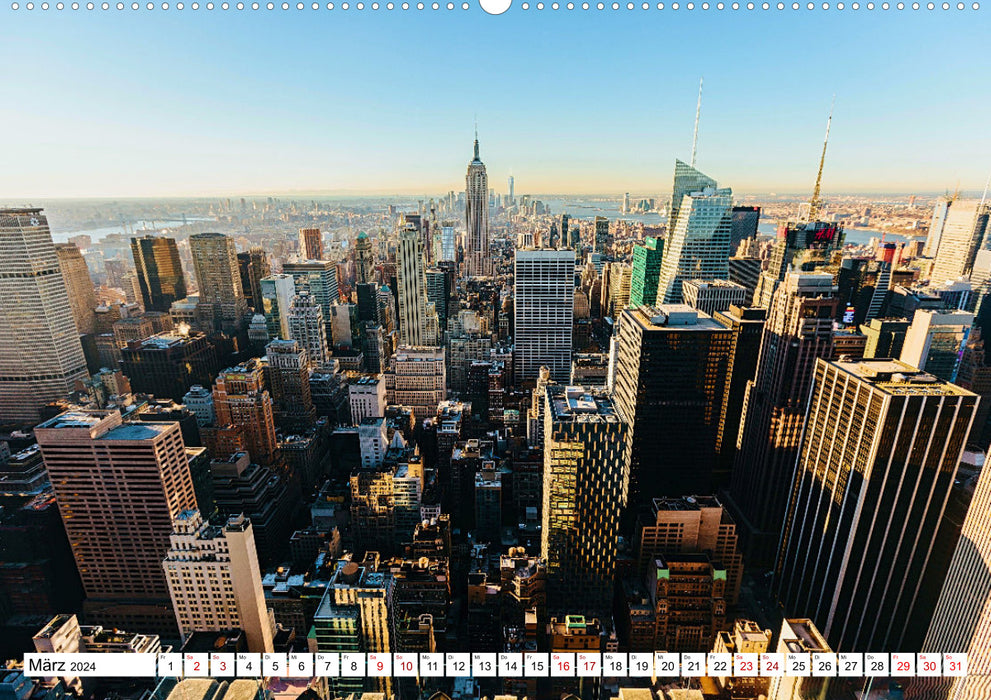Skylines der schönsten Metropolen weltweit (CALVENDO Premium Wandkalender 2024)