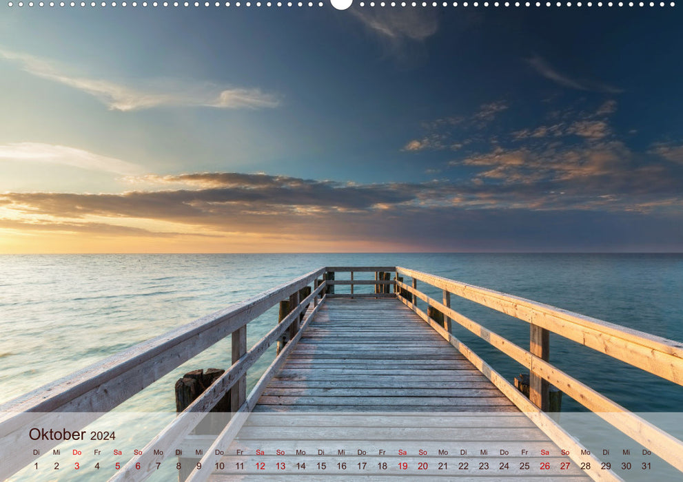 Moin Moin Beautiful hours on the Baltic Sea beach (CALVENDO wall calendar 2024) 