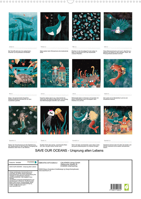 SAVE OUR OCEANS - Origin of all life (CALVENDO wall calendar 2024) 