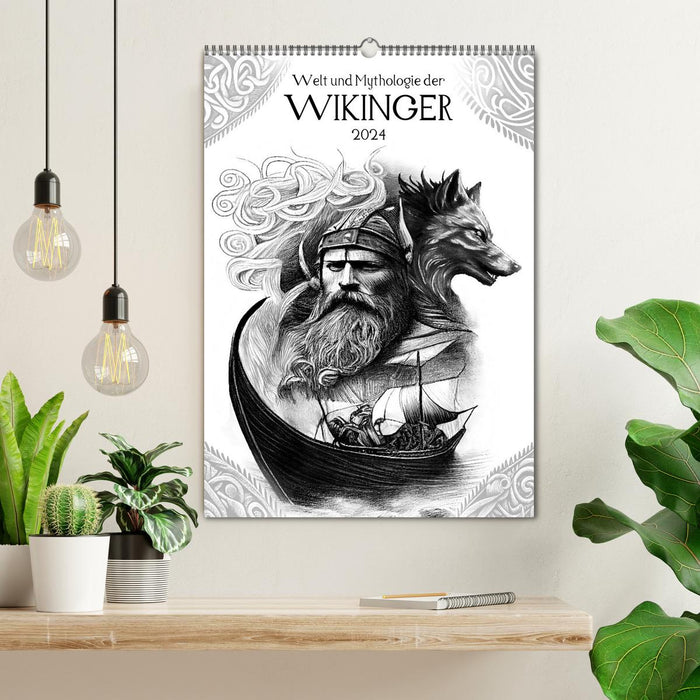 Welt und Mythologie der Wikinger (CALVENDO Wandkalender 2024)