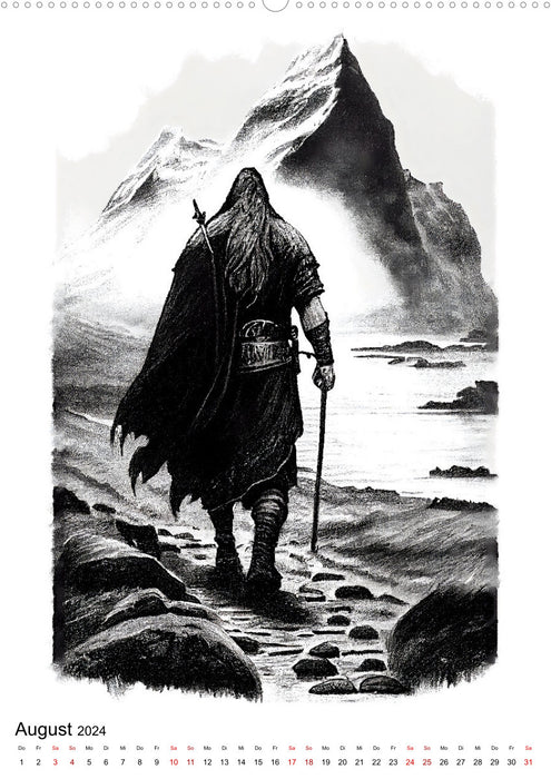 World and mythology of the Vikings (CALVENDO wall calendar 2024) 