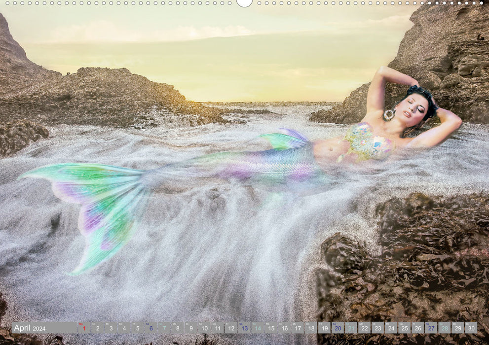 Meerjungfrauen Zauberwesen (CALVENDO Wandkalender 2024)