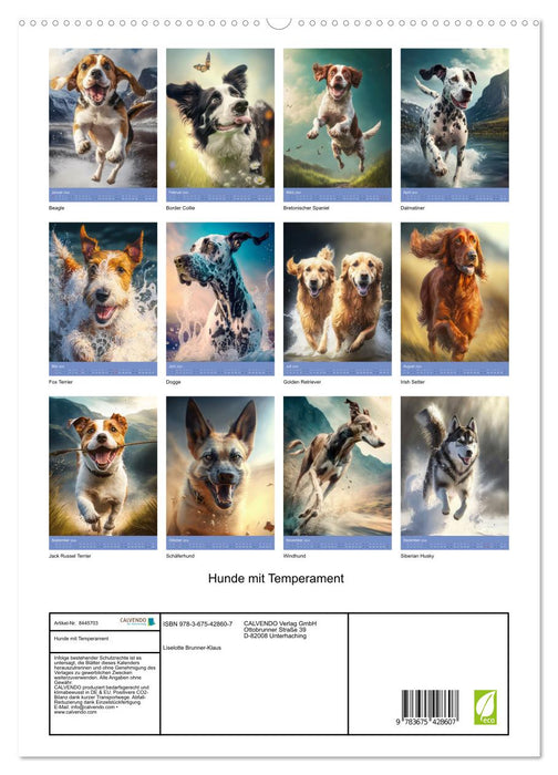 Hunde mit Temperament (CALVENDO Premium Wandkalender 2024)