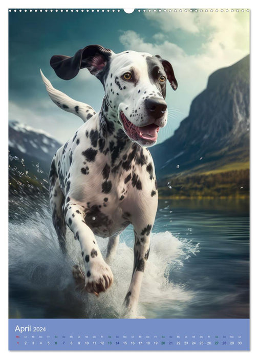 Hunde mit Temperament (CALVENDO Premium Wandkalender 2024)