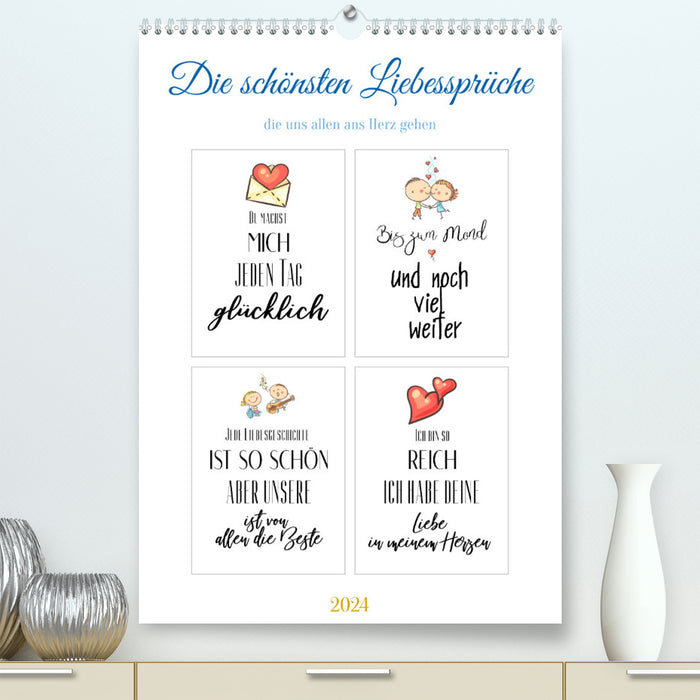 Love sayings (CALVENDO Premium Wall Calendar 2024) 