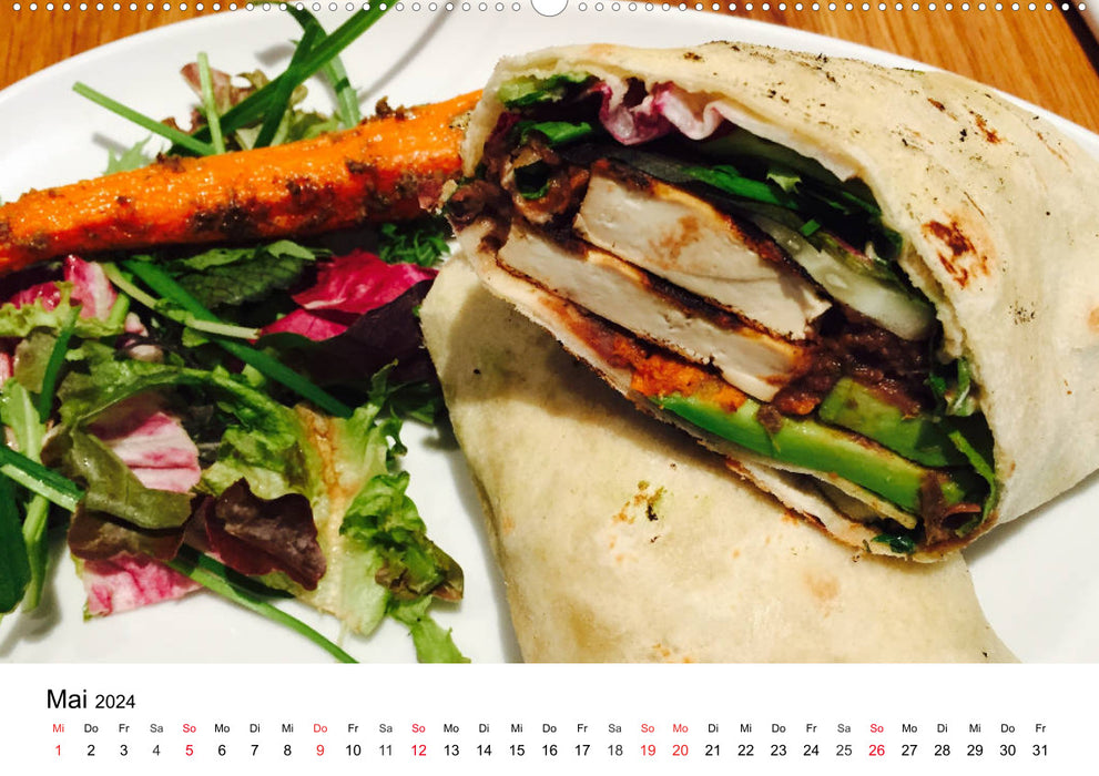 Vegan dishes. Varied, creative and delicious (CALVENDO wall calendar 2024) 