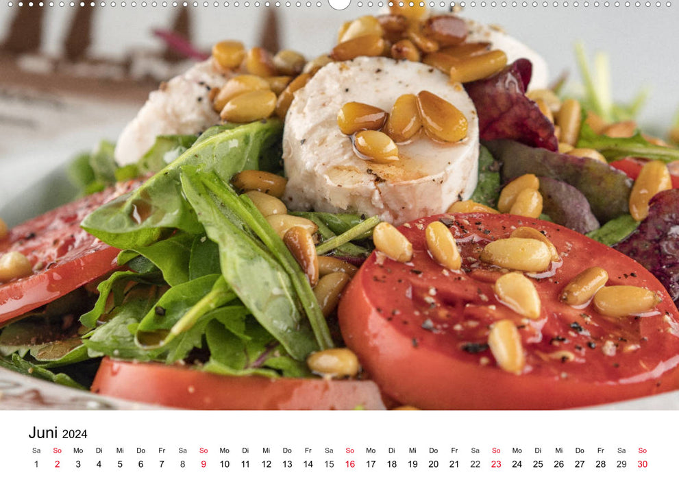 Vegan dishes. Varied, creative and delicious (CALVENDO wall calendar 2024) 