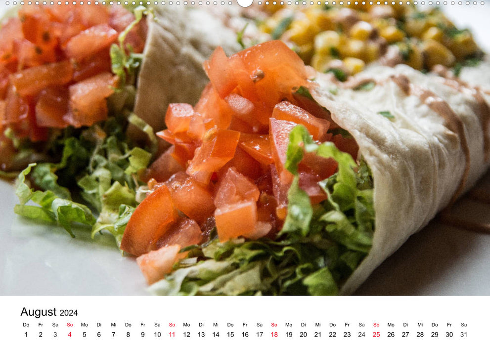 Vegane Gerichte. Abwechslungsreich, kreativ und köstlich (CALVENDO Wandkalender 2024)