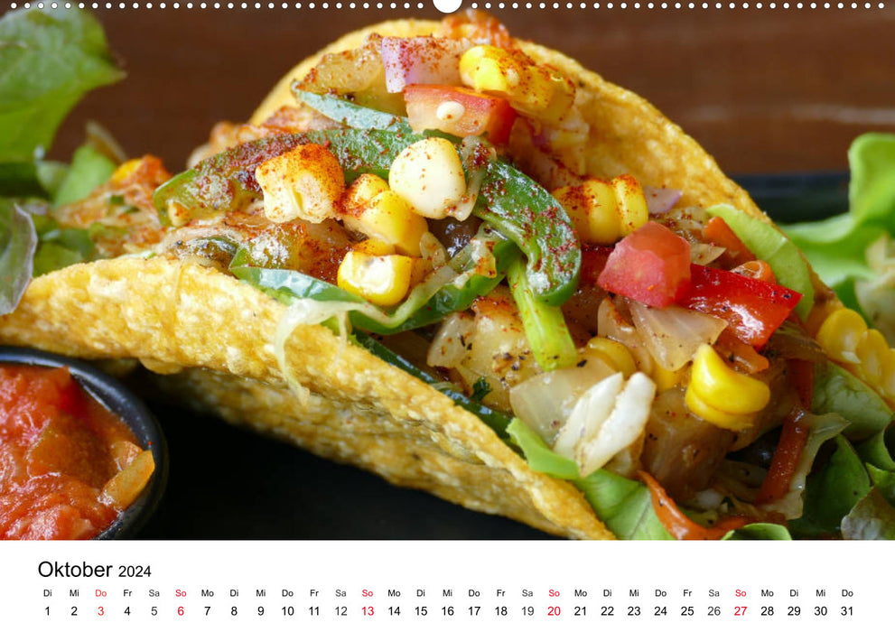 Vegan dishes. Varied, creative and delicious (CALVENDO Premium Wall Calendar 2024) 