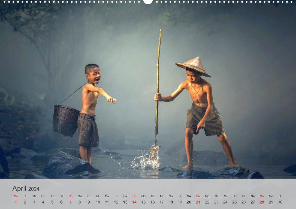 Rural life in Southeast Asia. People in Vietnam and Cambodia (CALVENDO wall calendar 2024) 