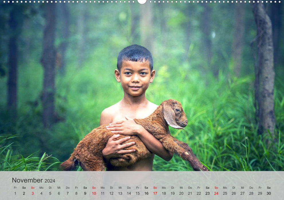 Landleben in Südostasien. Menschen in Vietnam und Kambodscha (CALVENDO Premium Wandkalender 2024)