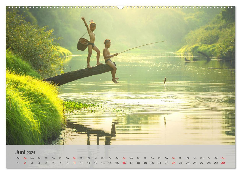 Landleben in Südostasien. Menschen in Vietnam und Kambodscha (CALVENDO Premium Wandkalender 2024)
