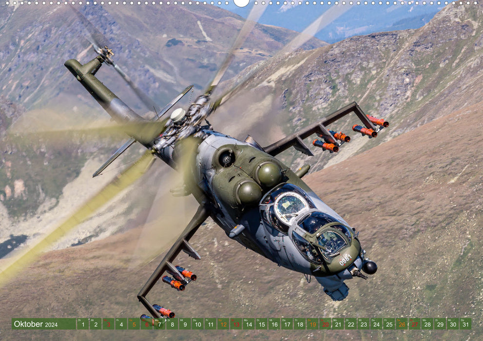 Helikopter in Aktion (CALVENDO Premium Wandkalender 2024)