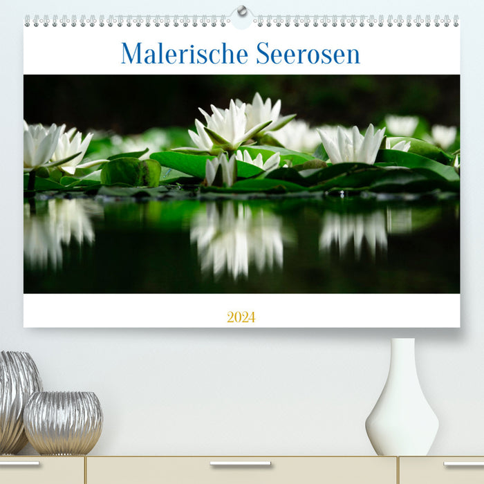 Malerische Seerosen (CALVENDO Premium Wandkalender 2024)