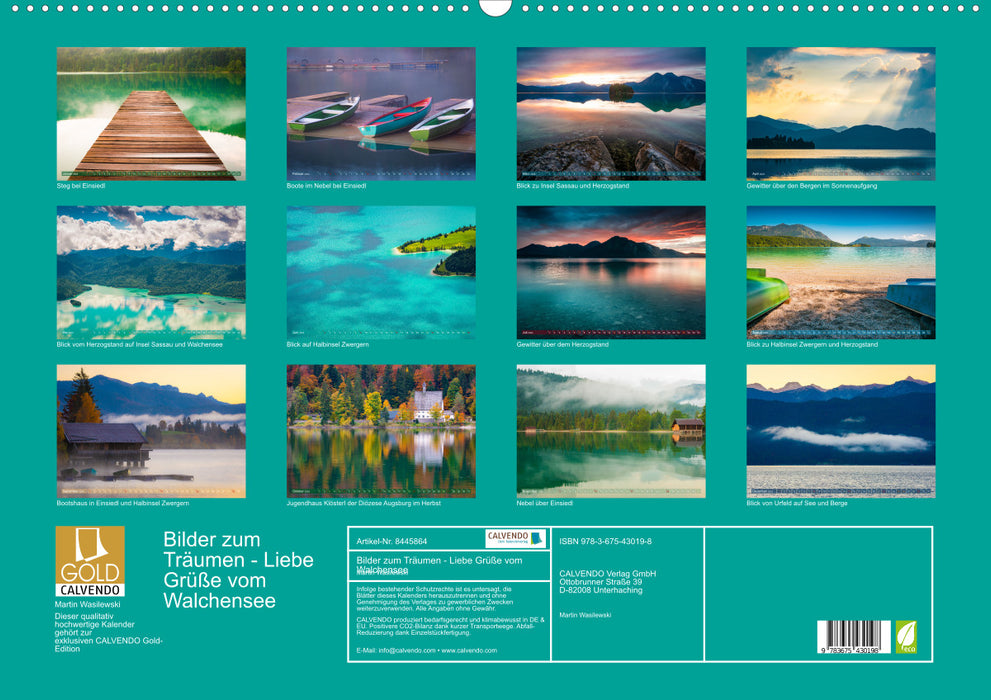 Des images pour rêver - salutations du lac Walchensee (calendrier mural CALVENDO 2024) 