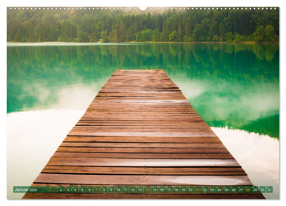 Des images pour rêver - Salutations du lac Walchensee (Calendrier mural CALVENDO Premium 2024) 