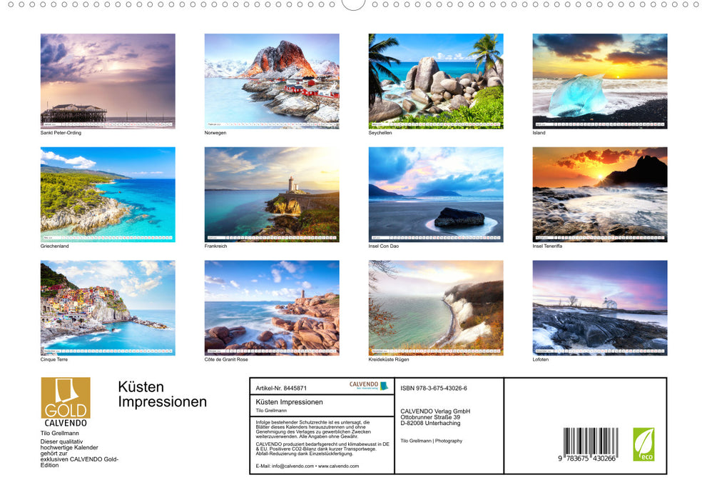 Küsten Impressionen (CALVENDO Premium Wandkalender 2024)