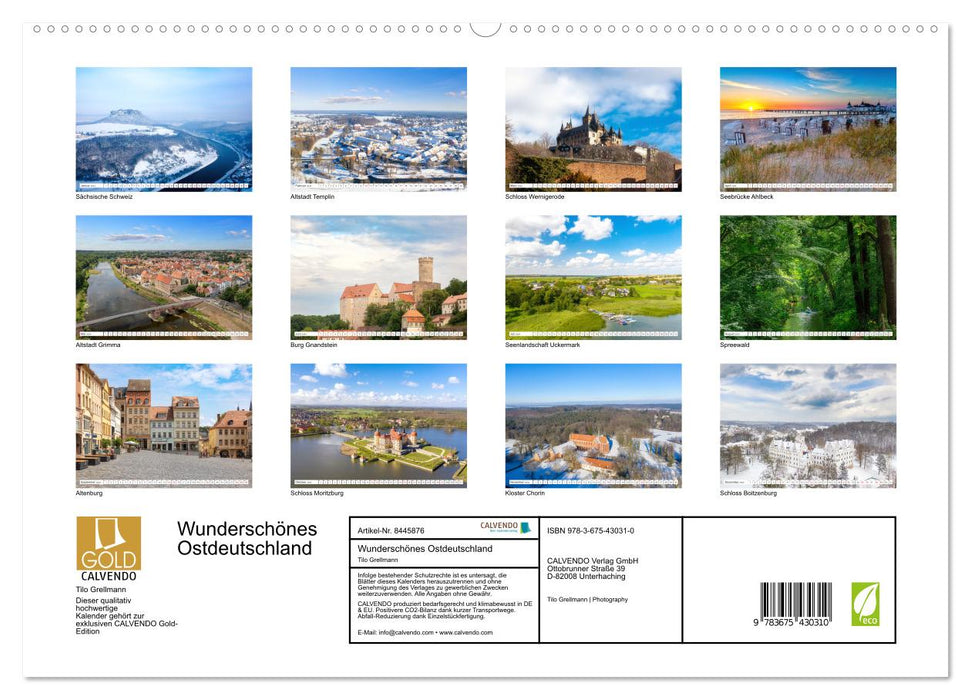 Wunderschönes Ostdeutschland (CALVENDO Premium Wandkalender 2024)