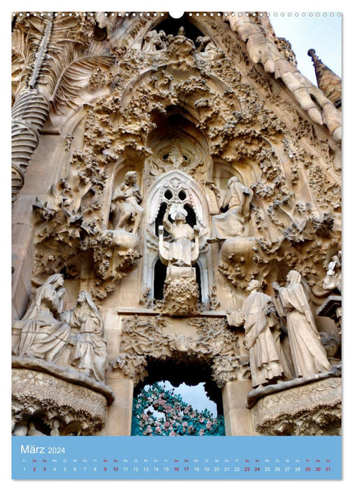 Sagrada Família - Gaudís unvollendetes Meisterwerk (CALVENDO Wandkalender 2024)