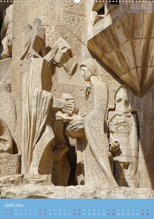 Sagrada Família - Le chef-d'œuvre inachevé de Gaudí (Calendrier mural CALVENDO 2024) 