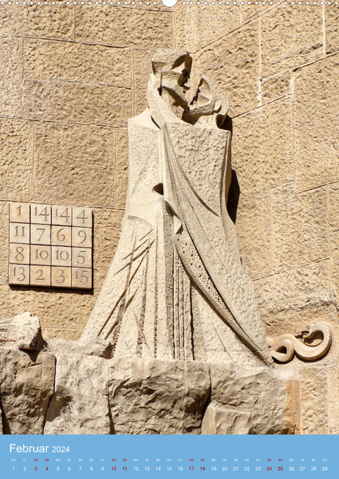 Sagrada Família - Le chef-d'œuvre inachevé de Gaudí (Calvendo Premium Wall Calendar 2024) 
